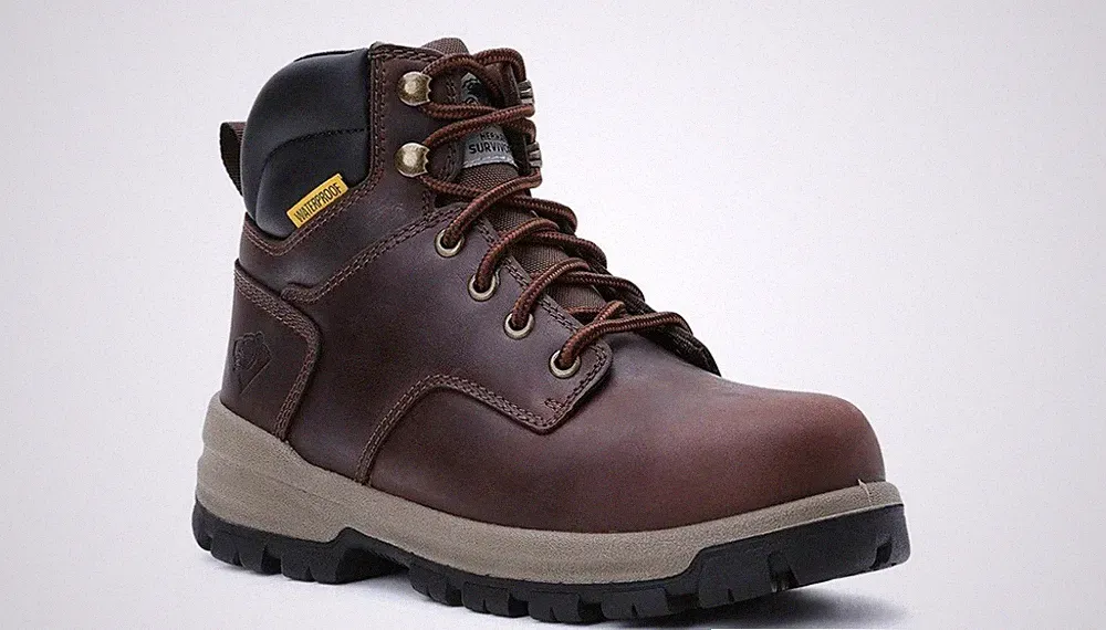 New In Box - HERMAN SURVIVORS Women's Brown Iselburg Steel Toe Work Boots Size 6