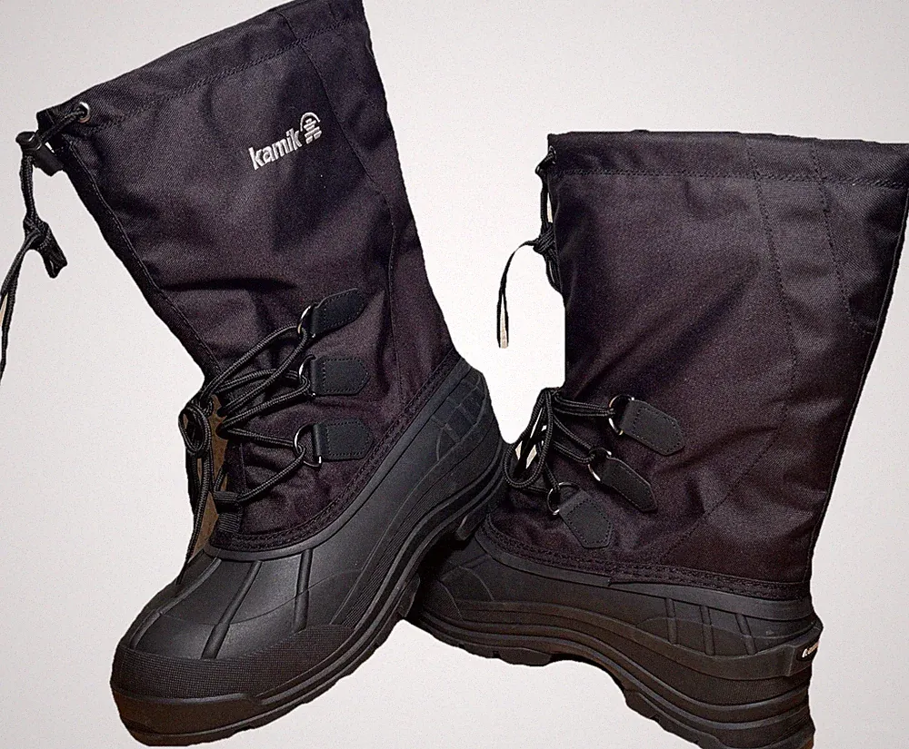 NEW Kamik Huron 4 Vegan Cold-Weather Black Winter Snow Boots Men US 9 EU 42 NWT
