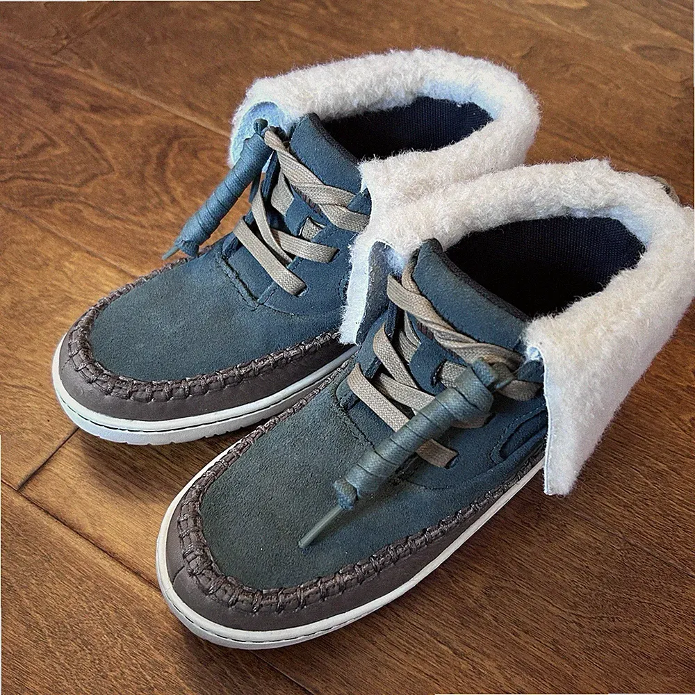 NEW Manitobah MUK LUKS Skoden Leather Shearling Ankle Boots Sage Brown Women 5