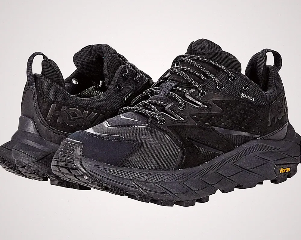 New Men's Hoka Anacapa Low GTX Gore-Tex Waterproof Hiking Shoes Size 8-10 Black