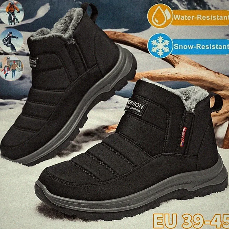 New Men's Snow Boots Winter Outdoor Snow Sports Warm Cotton Shoes Ankle Boots