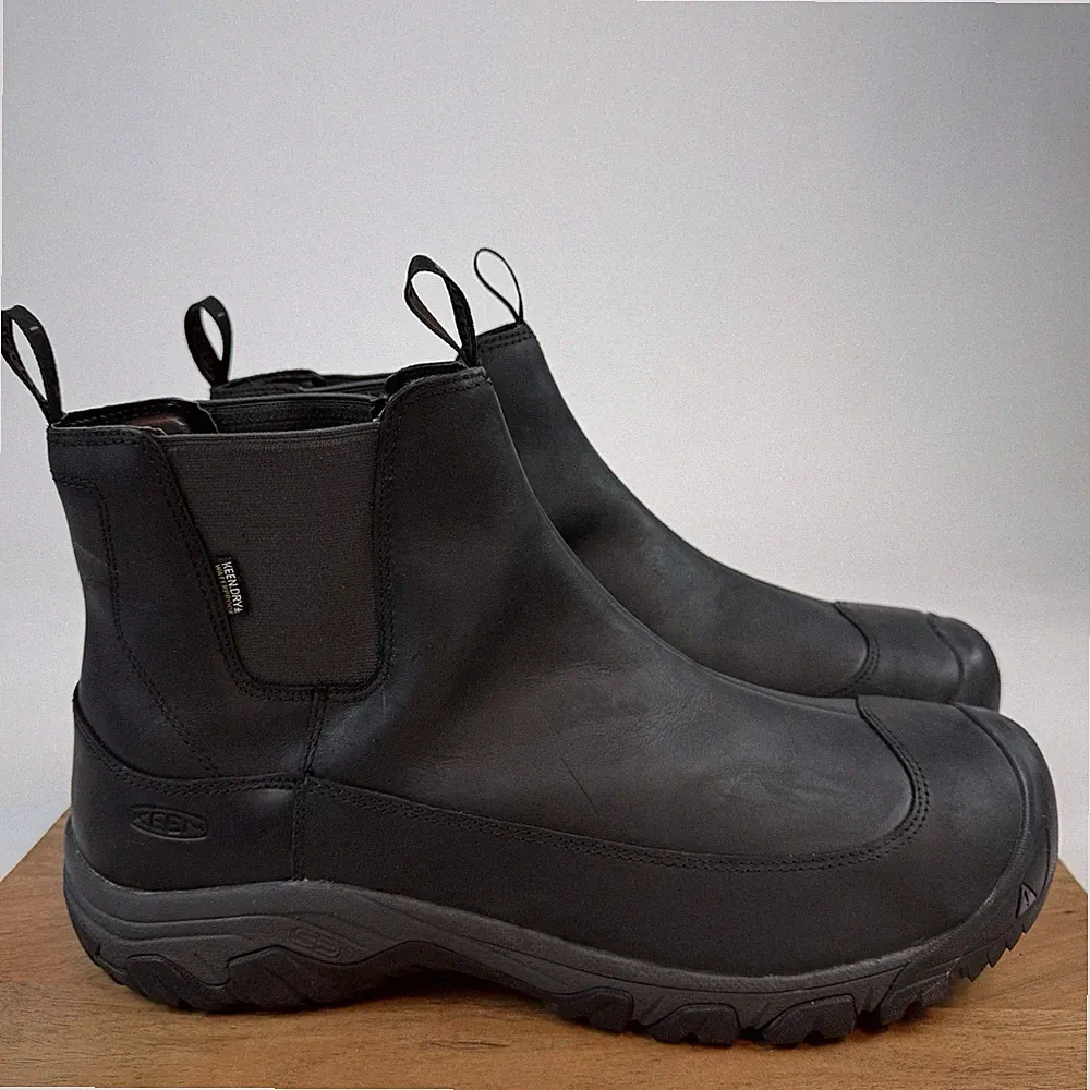 New Mens Keen Anchorage III Waterproof Black Athletic Hiking Boots Shoes Sz 17 M