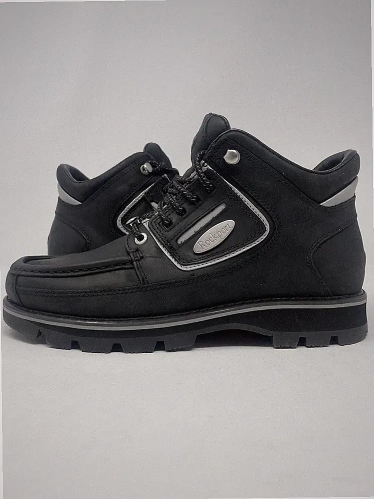 NEW Mens ROCKPORT UMBWE II MWEKA Black Leather WATERPROOF Boots AUTHENTIC Size 7
