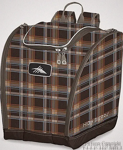 NEW Mountain Plaid Trapezoid High Sierra Snowboard Ski Bootbag/Backpack +Bonuses