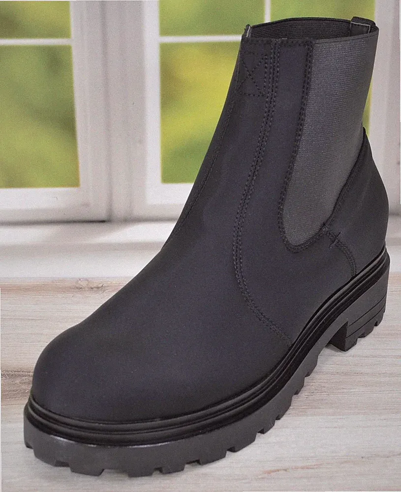 New OTBT Women's INHABITER Neoprene Chelsea Ankle Boots Size 11 BLACK
