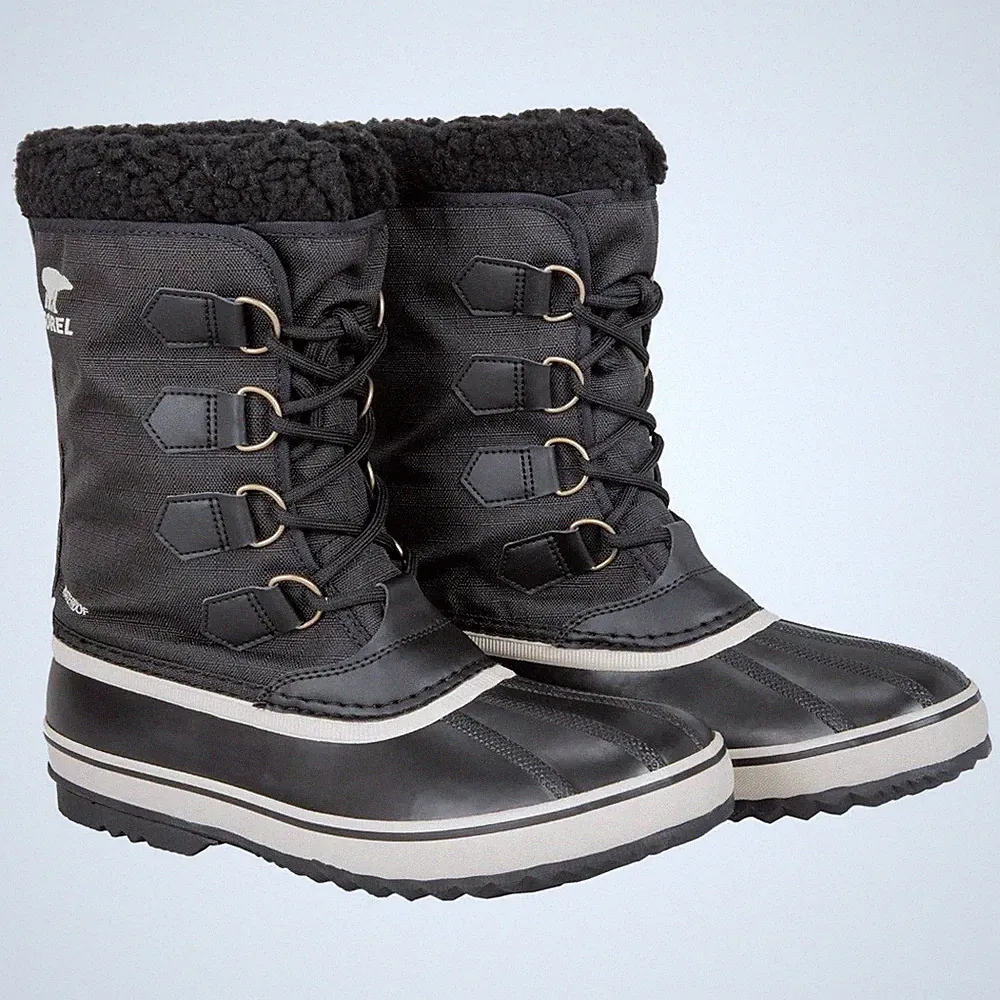 New Sorel Men's 1964 Pac Nylon Winter Snow Boots WP Black Lace Up Size 13