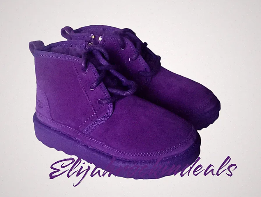 NEW UGG TODDLER NEUMEL II PURPLE CHUKKA BOOTS SIZE 10T MODEL# 1017320T