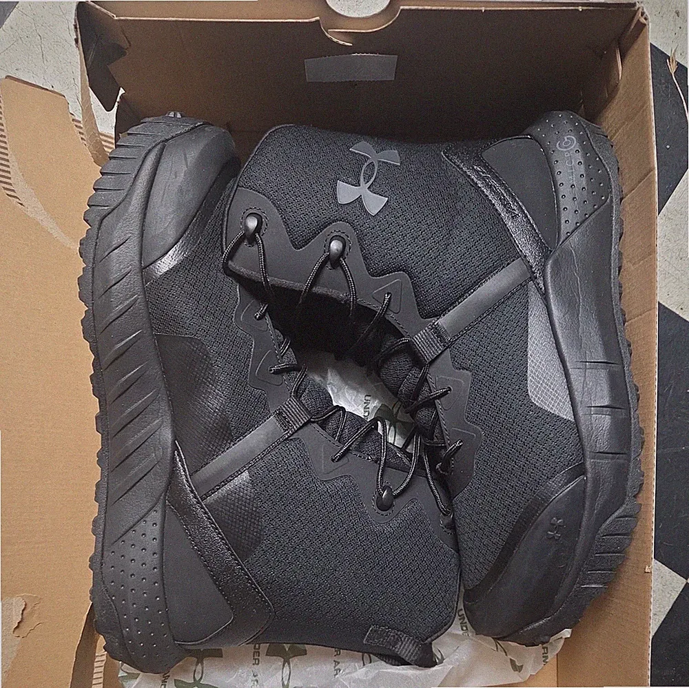 NEW Under Armour Men's UA Micro G Valsetz Black Tactical Boots SIZE 10 2E WIDE