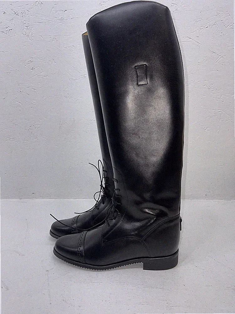 New Women’s Black Ovation English Riding Boots. L 023 7.5 7 1/2 R. 12-15