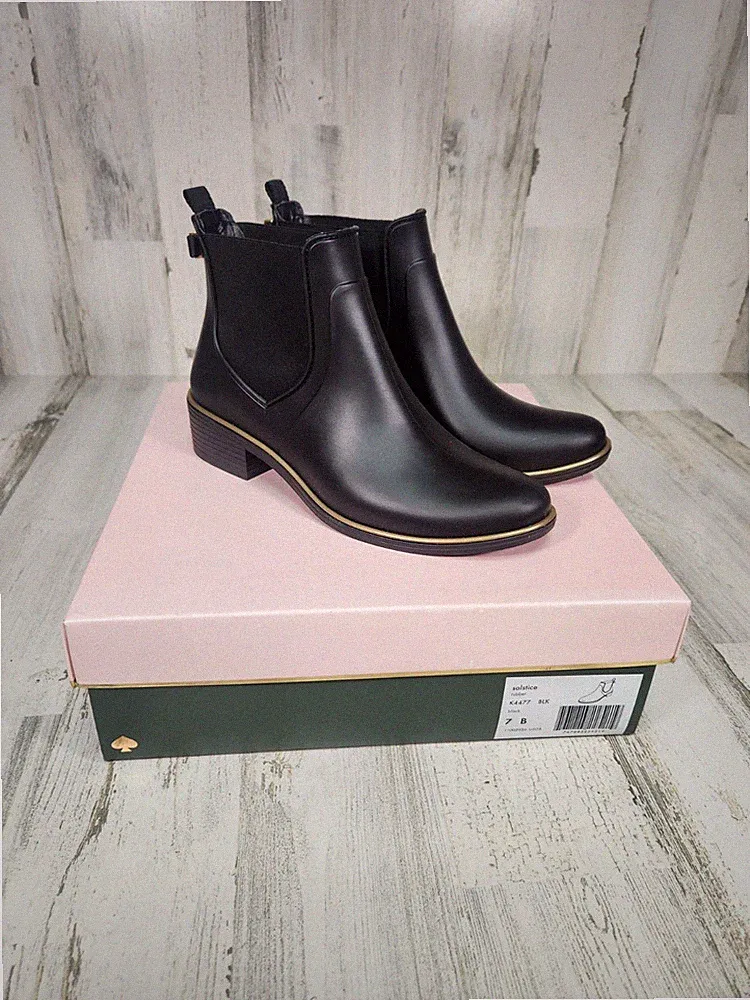 NIB Kate Spade New York Sedgewick Rain Boots Black Size 7B