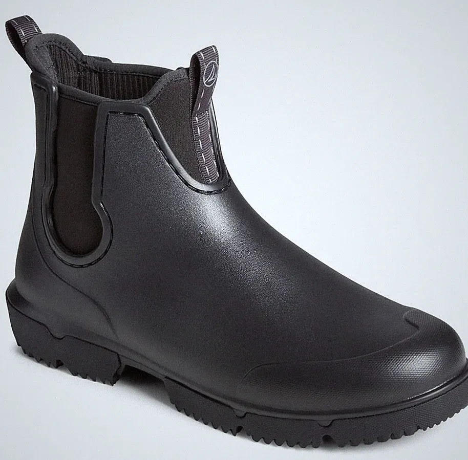 NIB MEN'S SPERRY STS25276 FLOAT RAIN BLACK WATERPROOF EVA SHELLS BOOTS $95