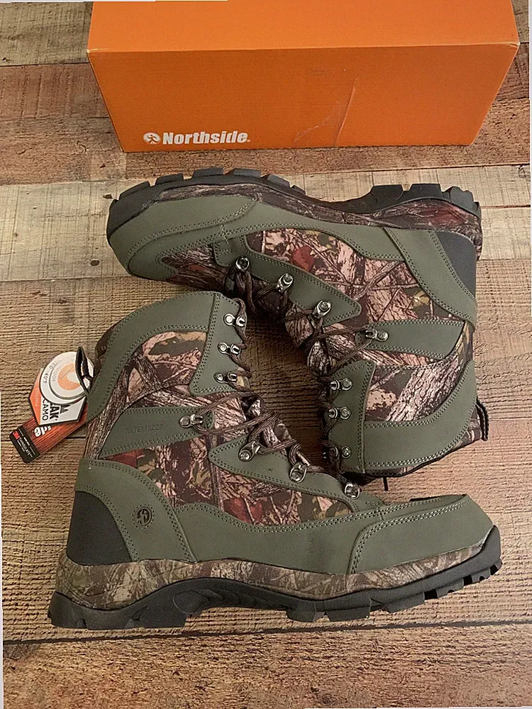 NIB Northside Buckman 400G Insulated Waterproof Hunting Boots Camo Men’s 12