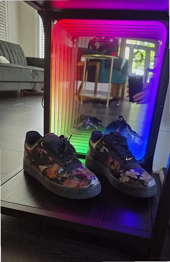 Nike Air Force 1 Floral Black Size 8 Used With Box