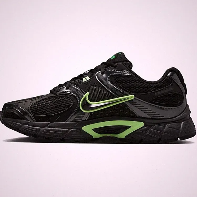 Nike V5 Abrasion Resistant Low Top Running Shoes Men's Black Green - HJ5228-005