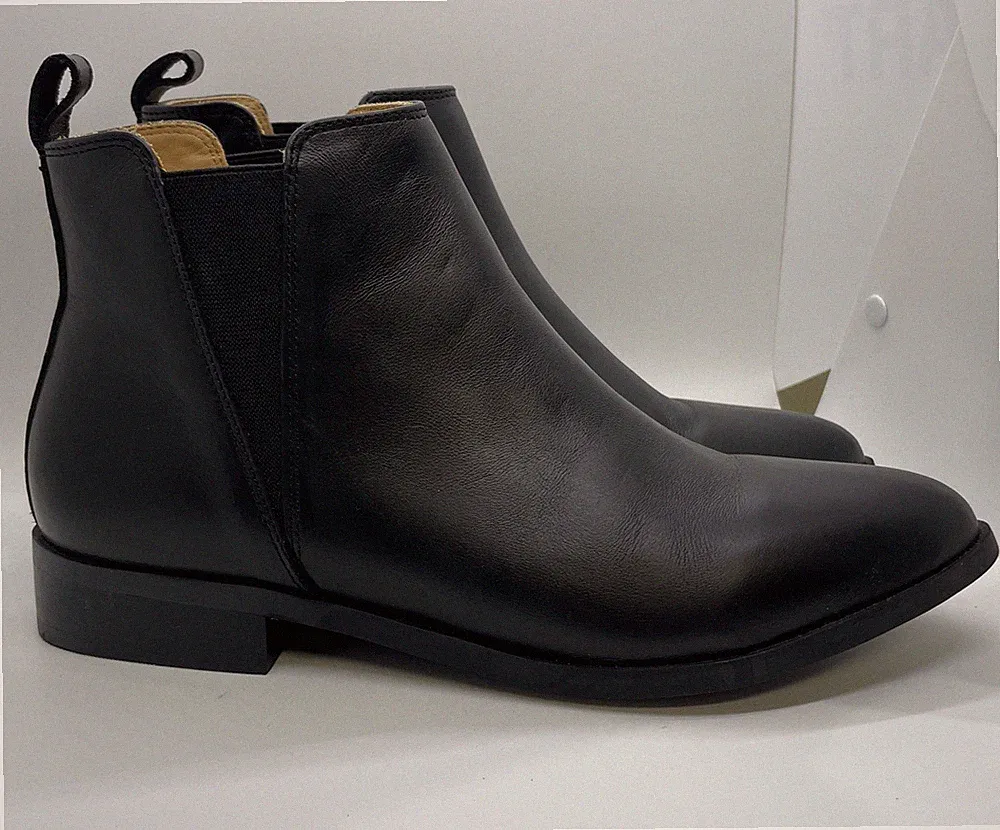 Nisolo Classic Eva Everyday Chelsea Commuter Boots Womens Size 8 Black Leather