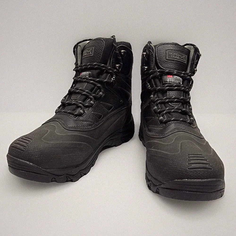 Nord Trail Men's Sz 10M NOVA Black Waterproof 400g Thinsulate Winter Hiking Boot