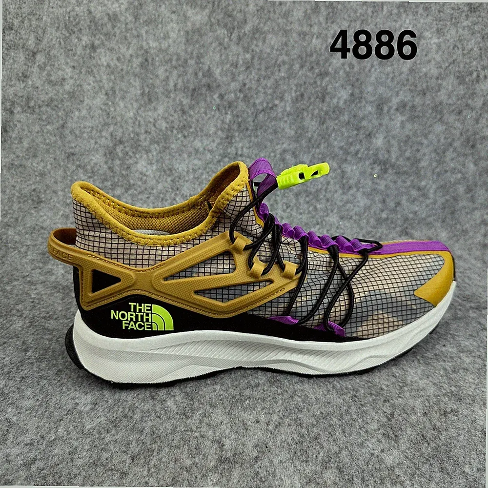 North Face Oxeye Tech Womens 10 Trail Hiking Shoes Yellow Purple
