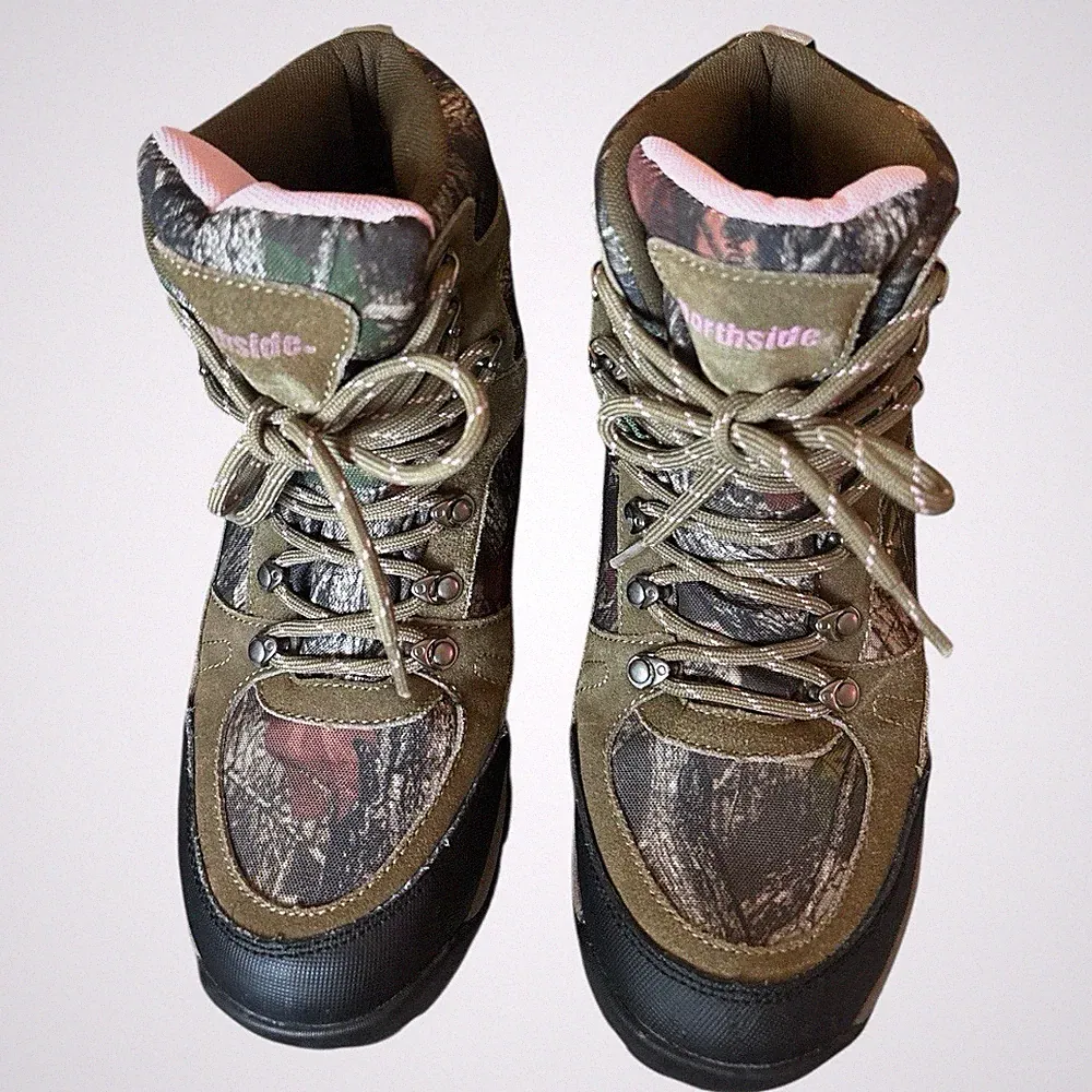 Northside Women’s Camo Hiking Boots 9.5 Waterproof Trail Outdoor Shoes