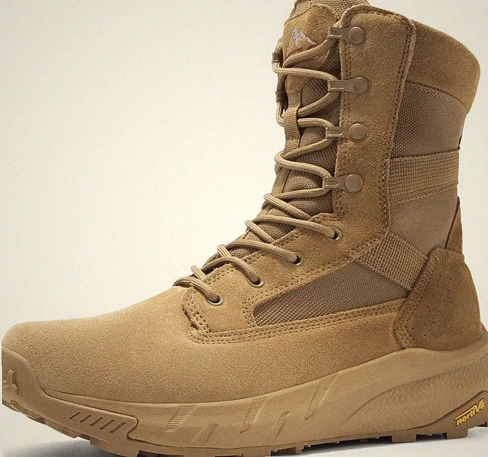 NORTIV 8 Men's Breathable Tactical Military Work Boots Side Zipper Leather
