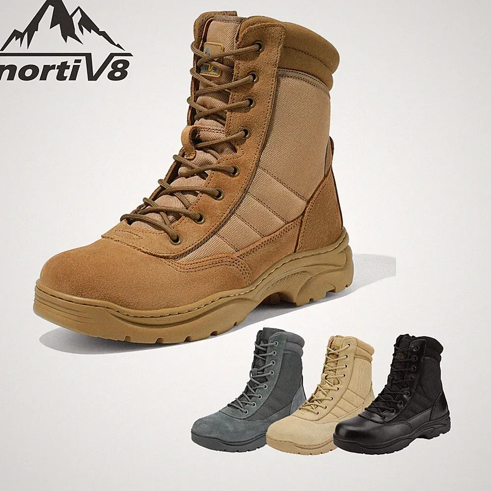 NORTIV 8 Men's Military Boots Army Combat Boots Waterproof Tactical Boots