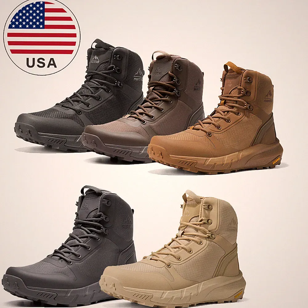 NORTIV 8 Men's Military Tactical Boots Lightweight Motorcycle Combat 8 Inches