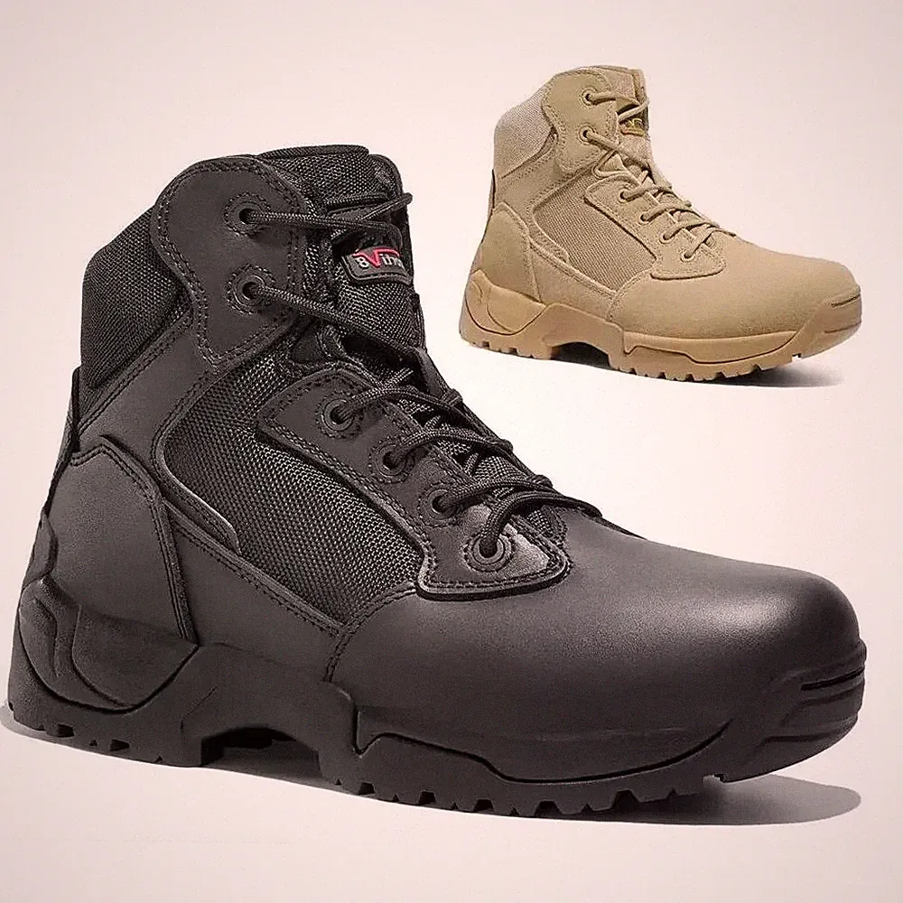 NORTIV 8 Men's Military Tactical Boots Motorcycle Combat Ankle High Work Shoes