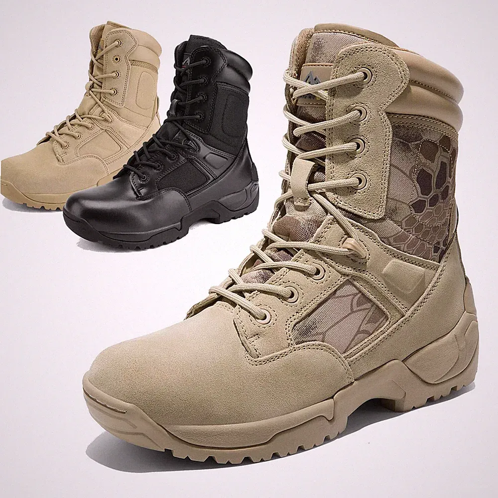 NORTIV 8 Men's Military Tactical Work Boots Hiking Motorcycle Combat Army Boots