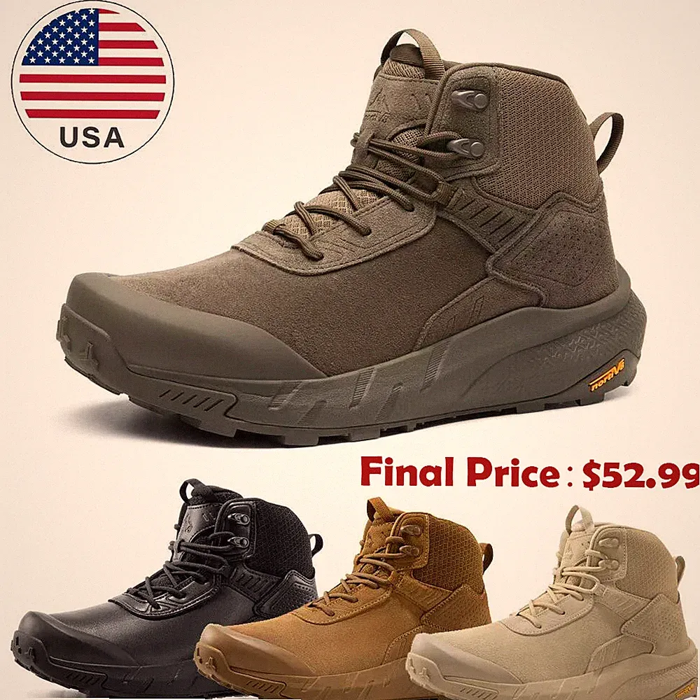 NORTIV 8 Men's Military Tactical Work Boots Waterproof Motorcycle Combat Boots
