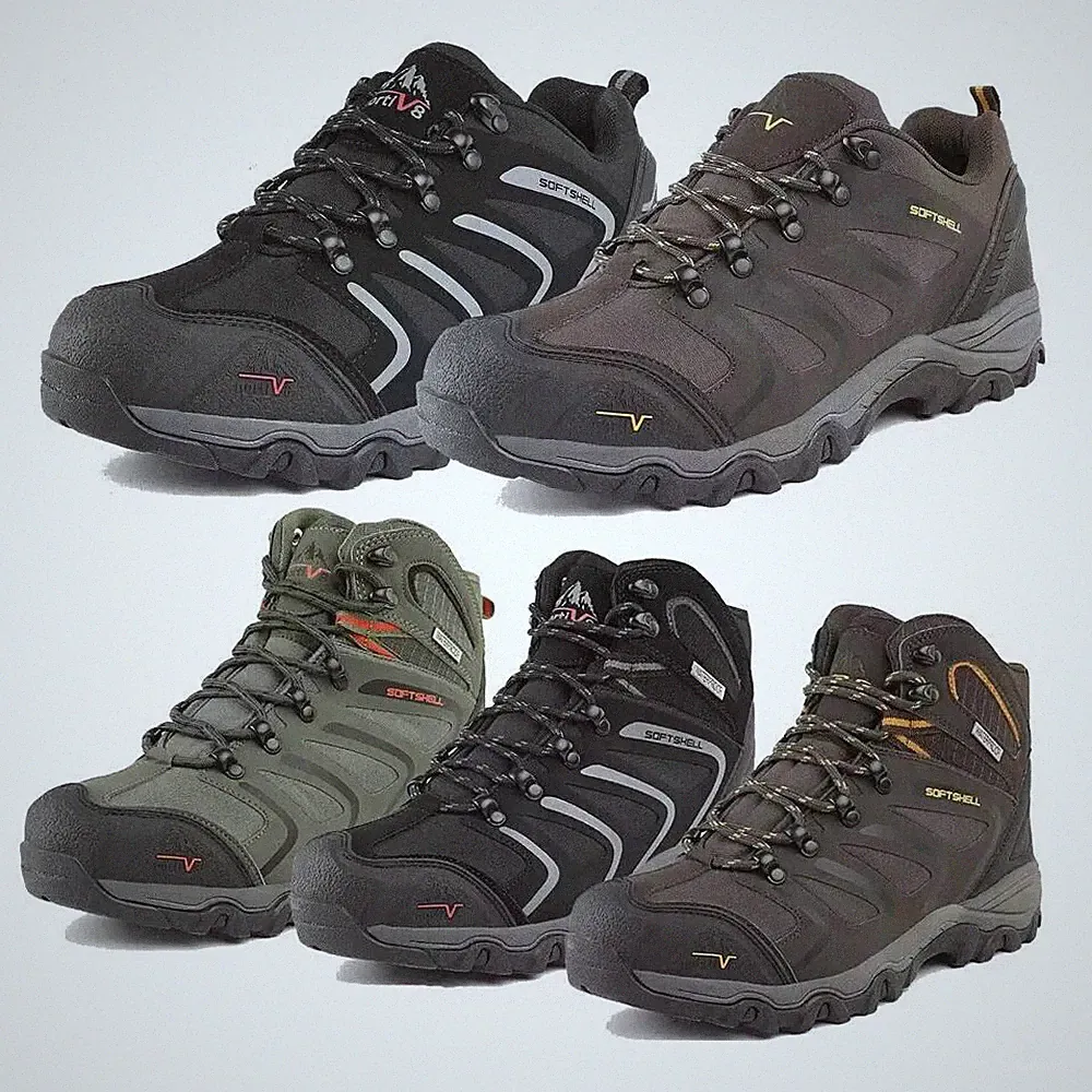 NORTIV 8 Men's Waterproof Hiking Boots Outdoor Lightweight Shoes Trekking Trails