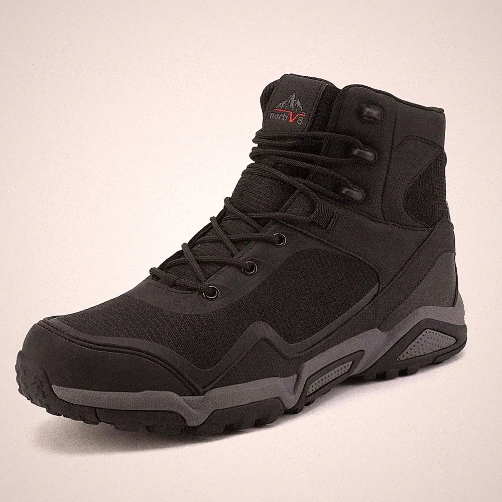 NORTIV 8 Men's Waterproof Hiking Boots Outdoor Mid Trekking Backpacking Mount...
