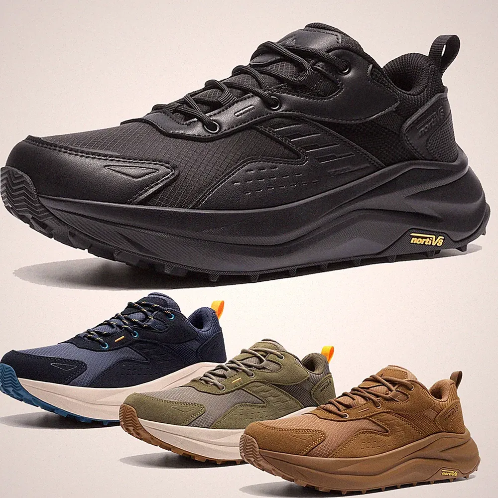 NORTIV 8 Men's Wide Toe Box Hiking Shoes Waterproof Trekking Camping Shoes