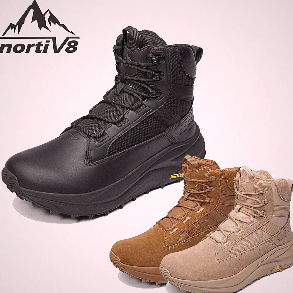 NORTIV 8 Men's Wide Toe Box Military Tactical Boots Barefoot Motorcycle Work