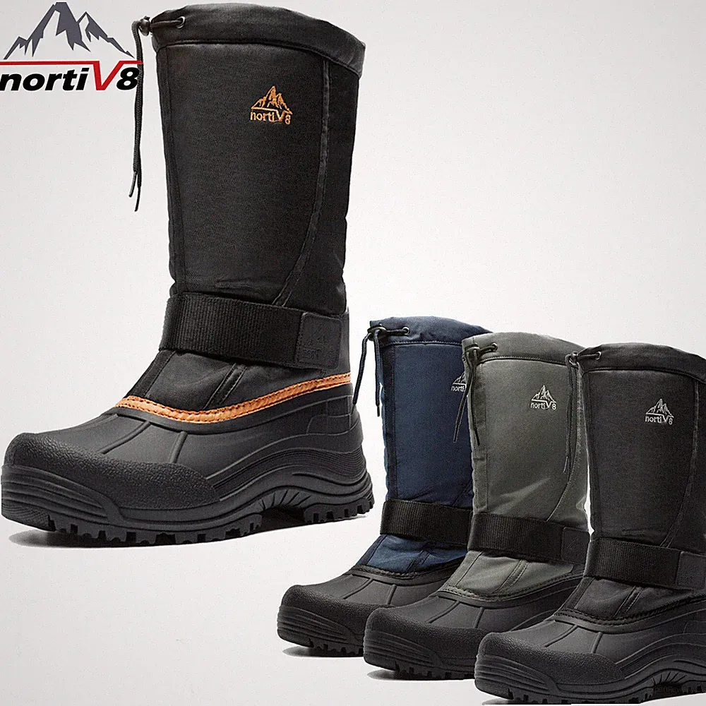 NORTIV 8 Men's Winter Snow Boots Waterproof Warm Thermolite Outdoor Hiking Boots