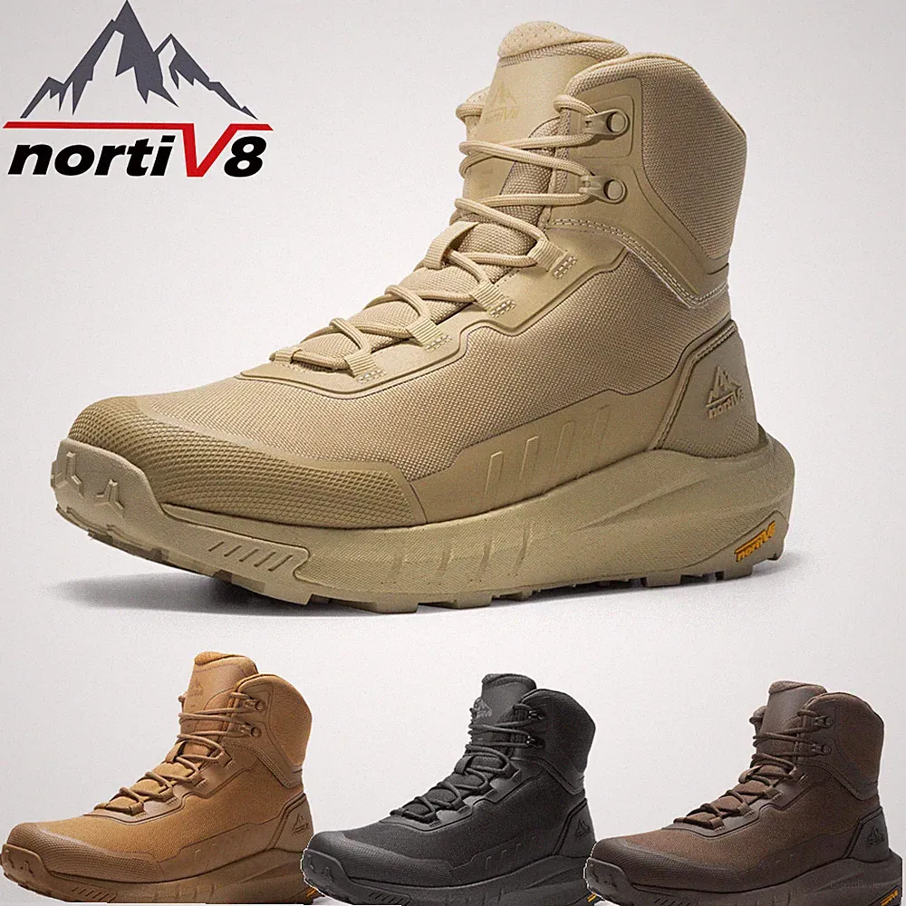 NORTIV 8 Men Tactical Military Hiking Boots Lightweight Motorcycle Combat Boots