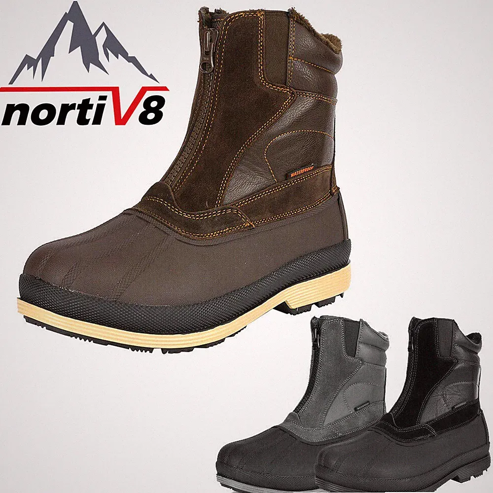 NORTIV 8 Mens Warm Insulated Waterproof Hiking Winter Outdoor Snow Boots Shoes
