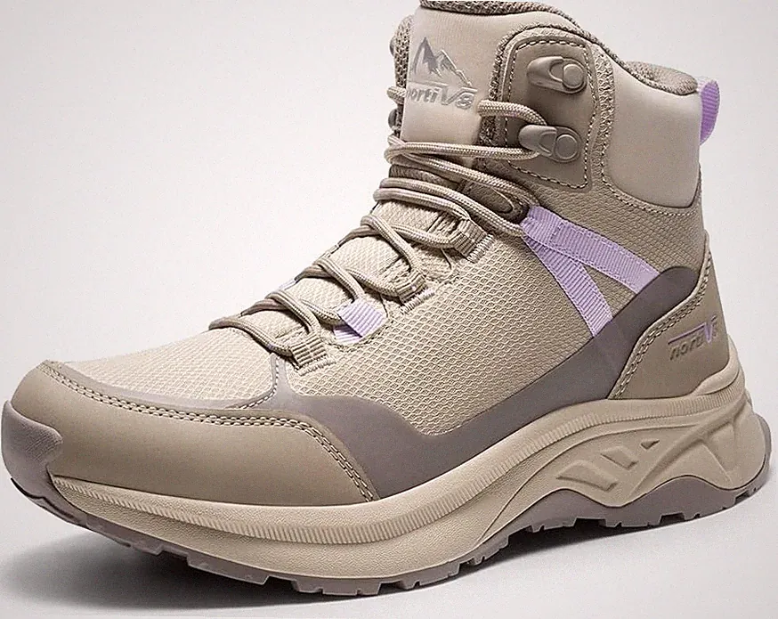 NORTIV 8 Women’s Waterproof Hiking Boots Sz 8 (EU 39) Khaki Medium Width
