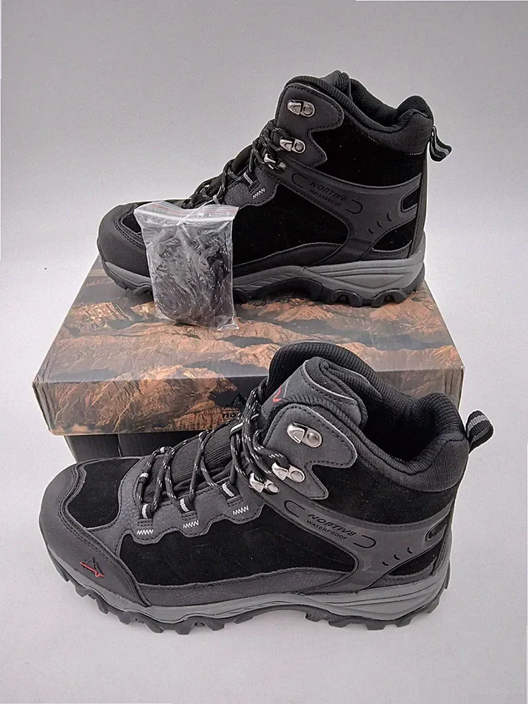 Nortiv8 Hiking Boots Mens Size 9 Black Waterproof Outdoor Trail Shoes JS19004M