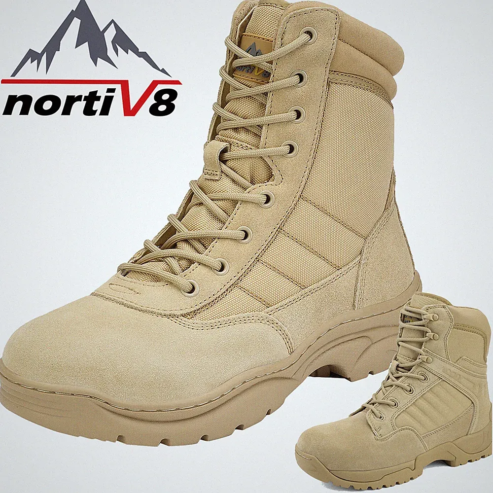 NORTIV8 Men's Military Tactical Work Hiking Boots Motorcycle Combat Shoes 6.5-15