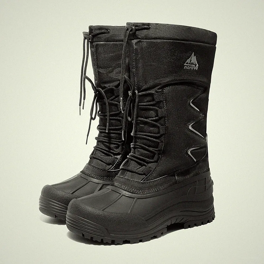 Nortiv8 Mens Waterproof Insulated Fur Lined Lightweight Hiking Snow Tall Boots 6