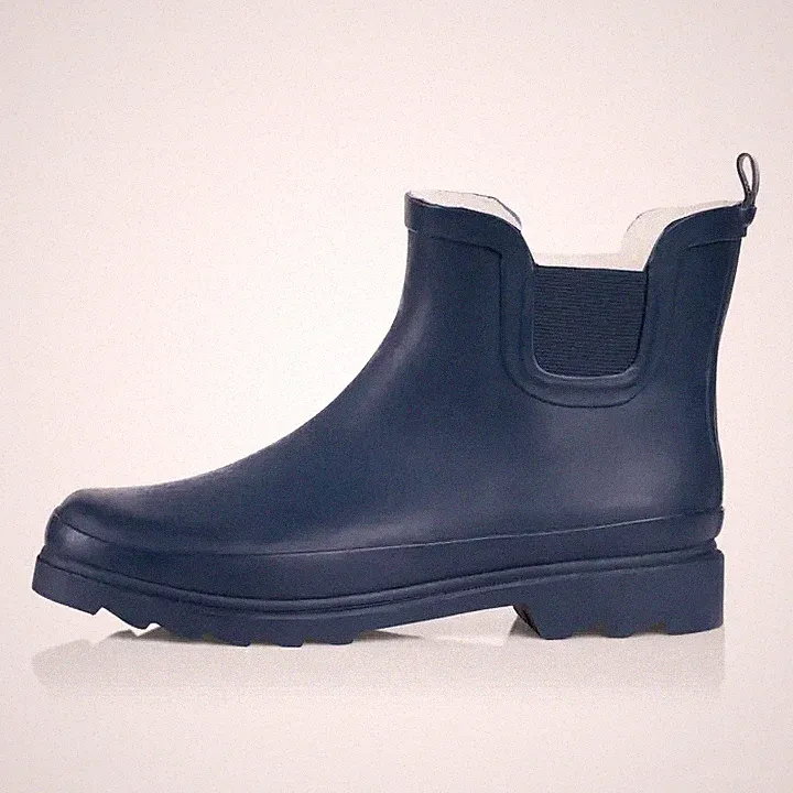 Norty Womens 6" Ankle Rain Boots #40677 Waterproof Matte Navy Size 9