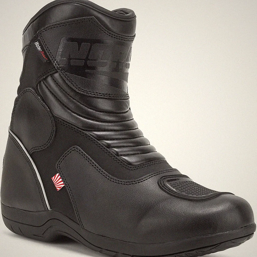 Noru Shoto Mens Waterproof Motorcycle Riding Boots Black
