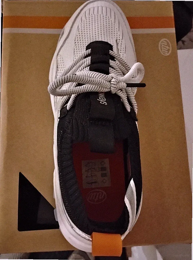Notwoways White Black Orange Mesh Low Top Lace Up Men's Athletic Sneaker
