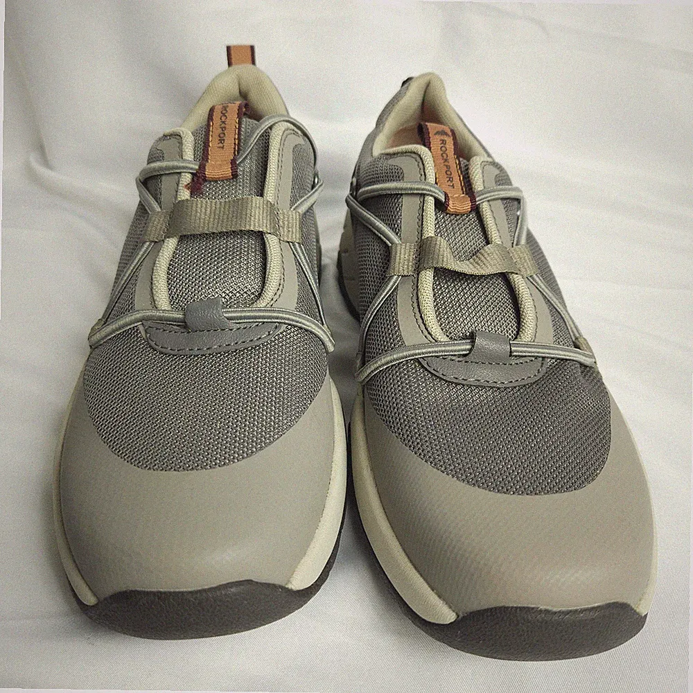 NWOB Rockport Spruce Peak Waterproof Hiking Shoes Gray Womens 8 Slip-On