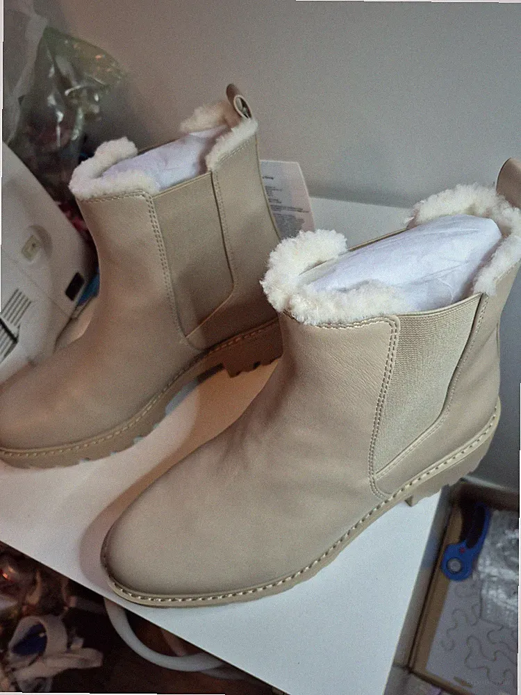 NWT Beige Chelsea Boots