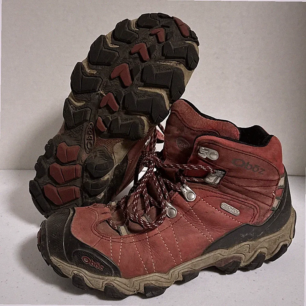 Oboz Bridger Mid B-Dry Waterproof Womens Sz 7.5 Hiking Boots - Red