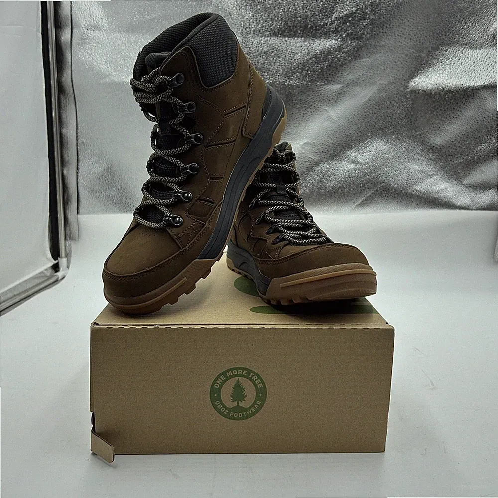 Oboz Burke Mid Leather B-Dry Waterproof Boots Mens Size 9.5 Brown Dark Earth