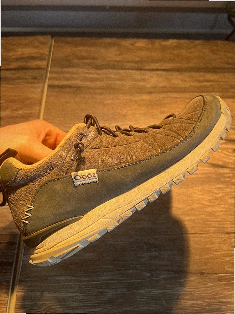 Oboz Jeanette Low Hiking Shoes Womens US 6 Gray Leather Trail Outdoor