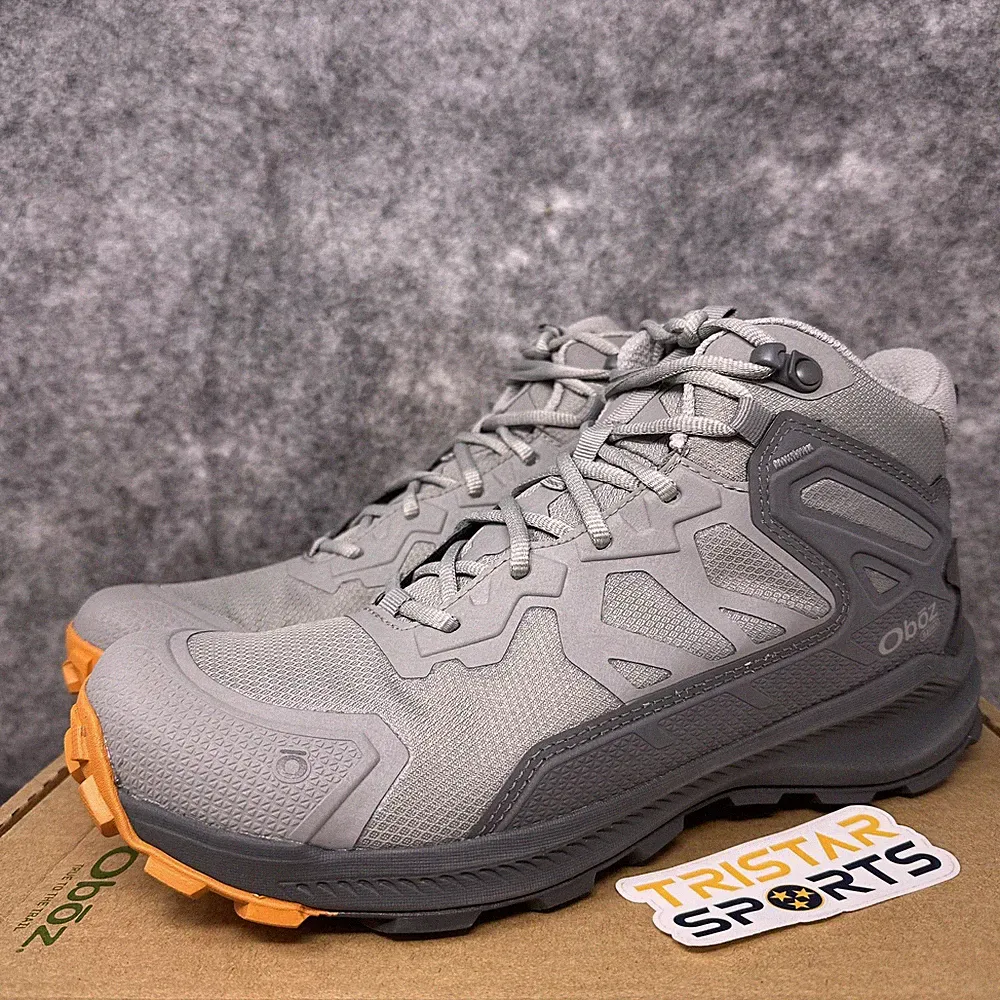 Oboz Katabatic Mid B-Dry Boots Mens Size 8 Gray Waterproof Hiking 46001