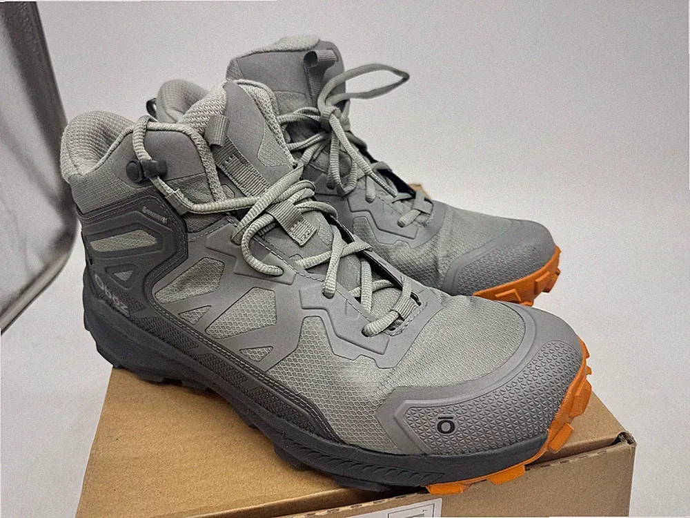 Oboz Katabatic Mid B-DRY Waterproof Hiking Boots Mens Gray Lace-Up Outdoor - 8.5