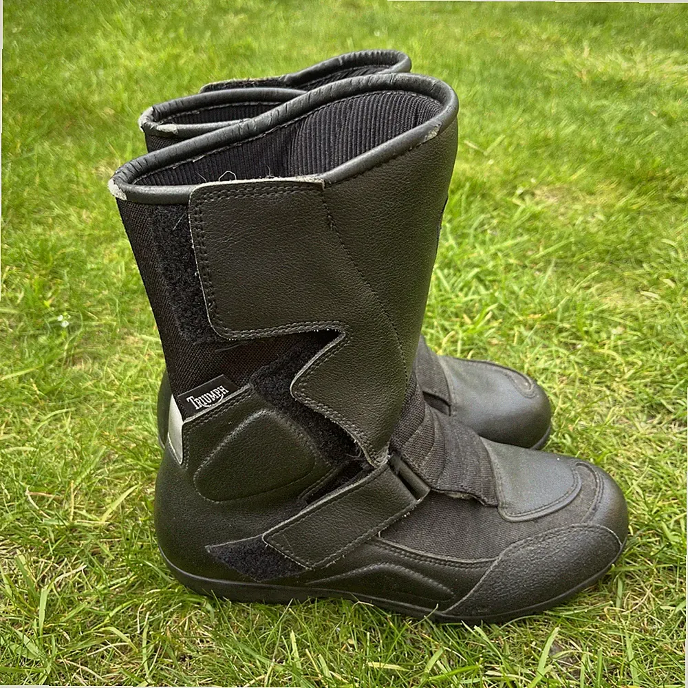 OFFICIAL TRIUMPH Motorcycle Motorbike LEATHER TOURING Boots waterproof UK5 EU39